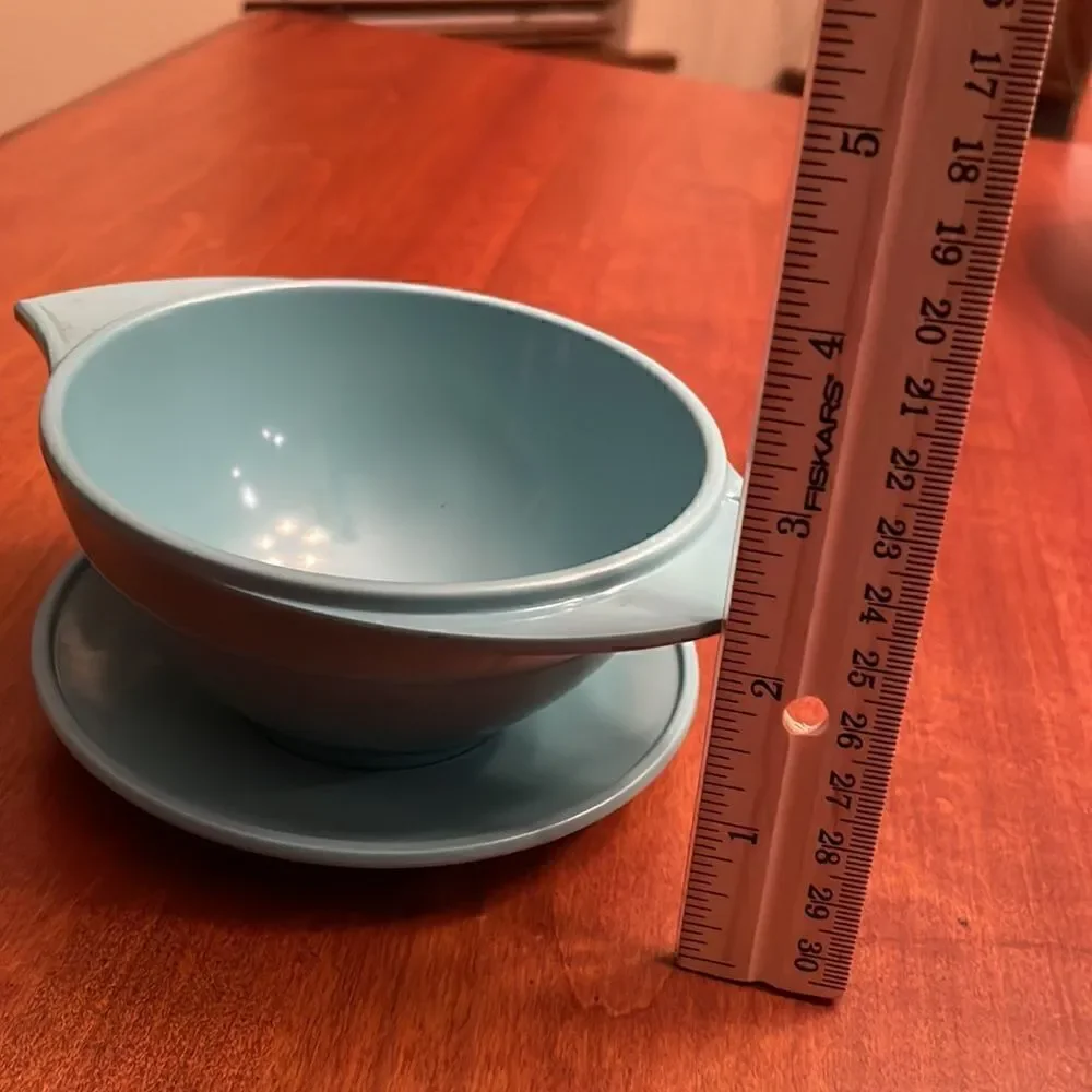 Atomic Set of 3 Teal Vintage Melamie Bowls